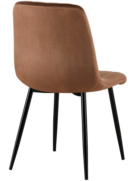 Stol Dijon fløjl, brun