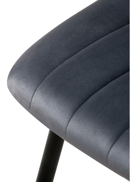 Stol Dijon fløjl, mørkegrå Stol Dijon fløjl, mørkegrå