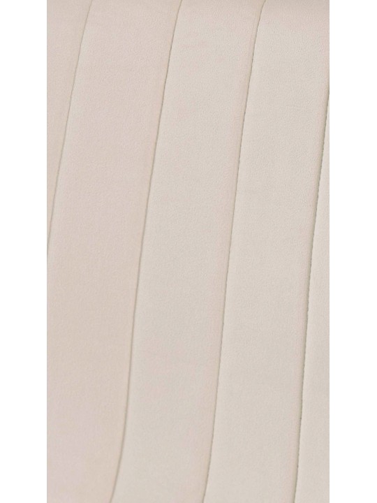 Sæt med 4 stole Dijon fløjl, creme