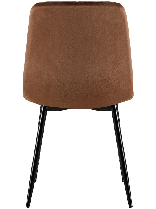 Sæt med 4 Dijon fløjlsstole, brun Sæt med 4 Dijon fløjlsstole, brun
