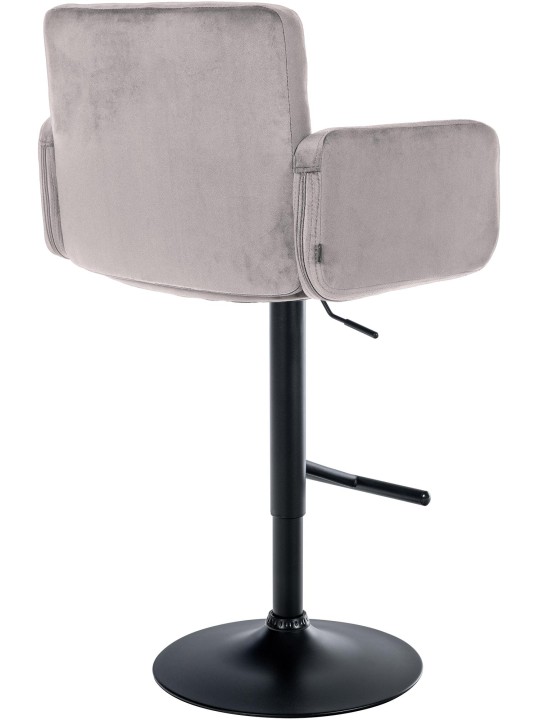 Barstol Los Angeles fløjl, grå