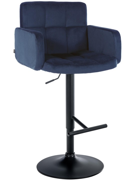 Barstol Los Angeles fløjl, blå