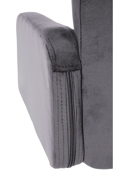 Barstol Los Angeles fløjl, mørkegrå