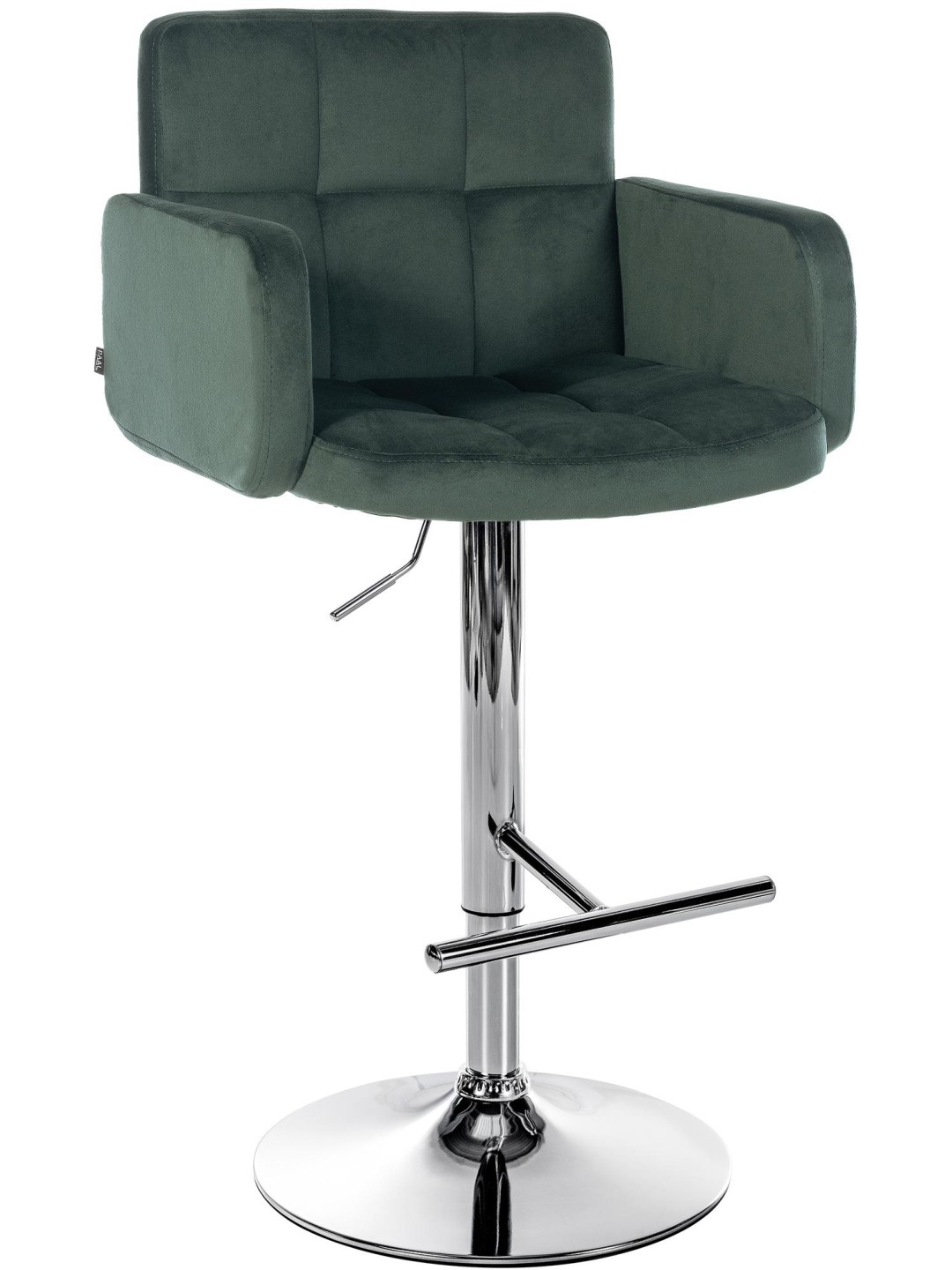 Barstol Los Angeles Velvet Chrome, mørkegrøn