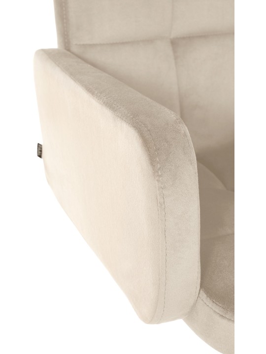 Barstol Los Angeles Velvet Chrome, creme