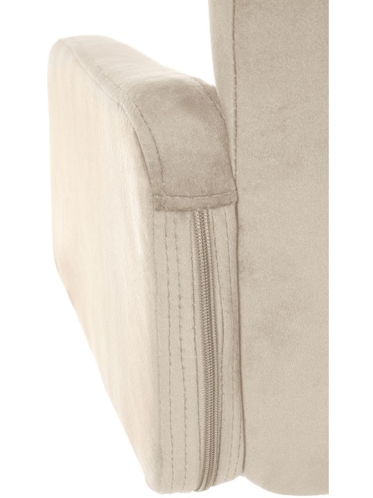 Barstol Los Angeles Velvet Chrome, creme