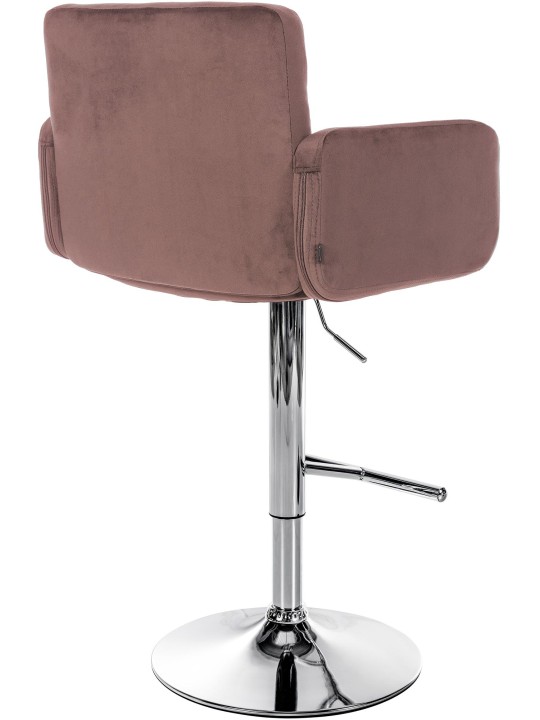 Barstol Los Angeles Velvet Chrome, brun