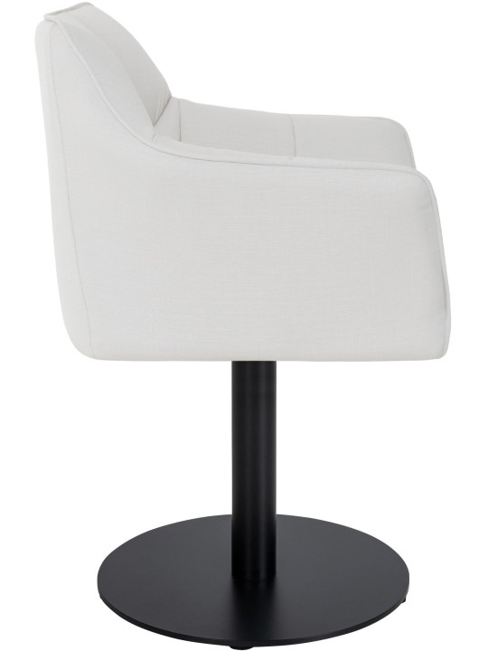 Liggestol Damaso stof, hvid