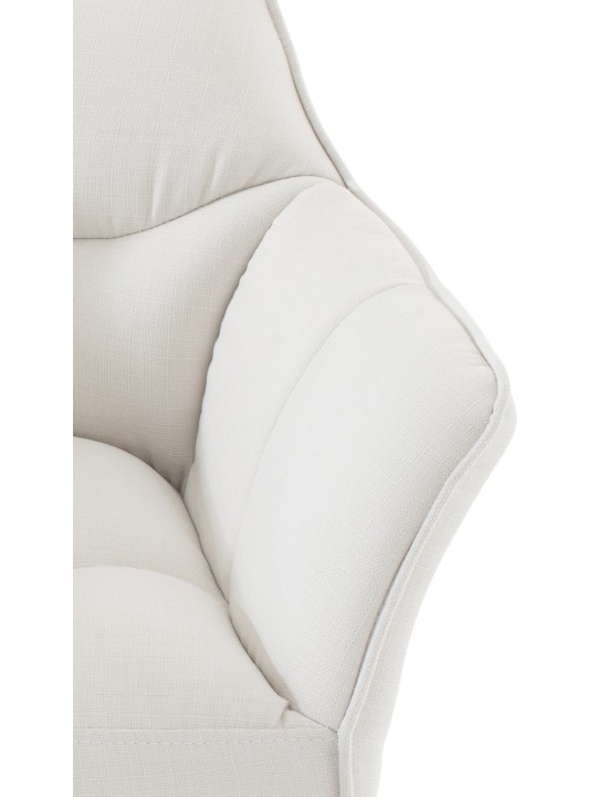 Liggestol Damaso stof, hvid