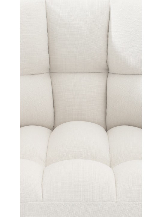 Liggestol Damaso stof, hvid