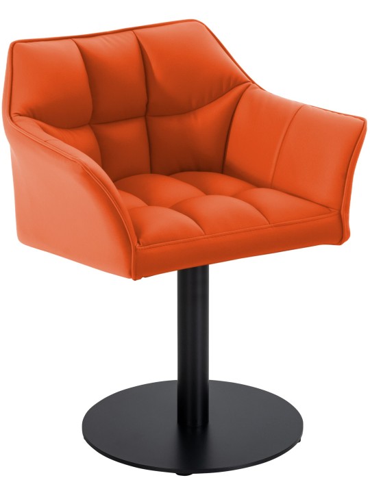 Liggestol Damaso imiteret læder, orange