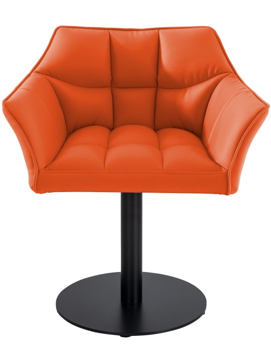 Liggestol Damaso imiteret læder, orange