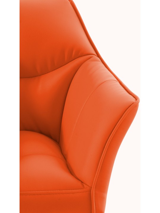 Liggestol Damaso imiteret læder, orange