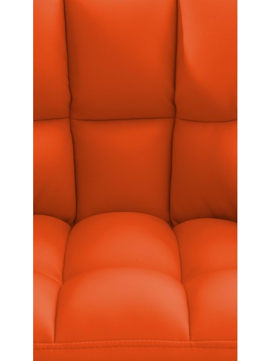 Liggestol Damaso imiteret læder, orange