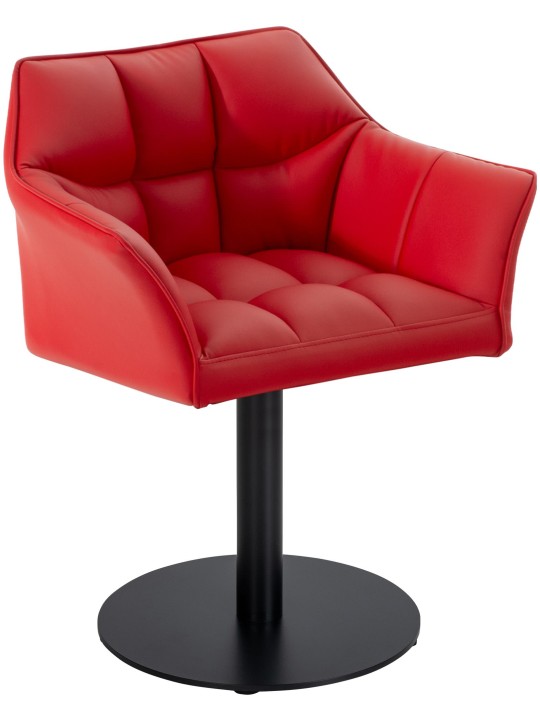 Liggestol Damaso imiteret læder, rød