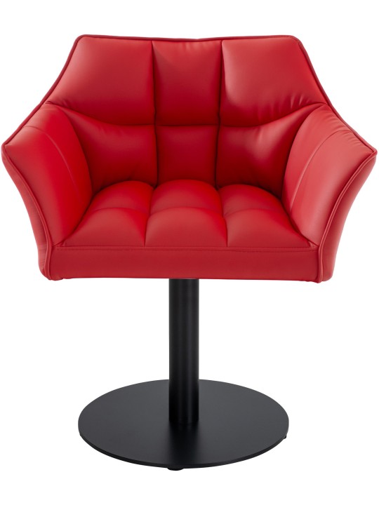 Liggestol Damaso imiteret læder, rød