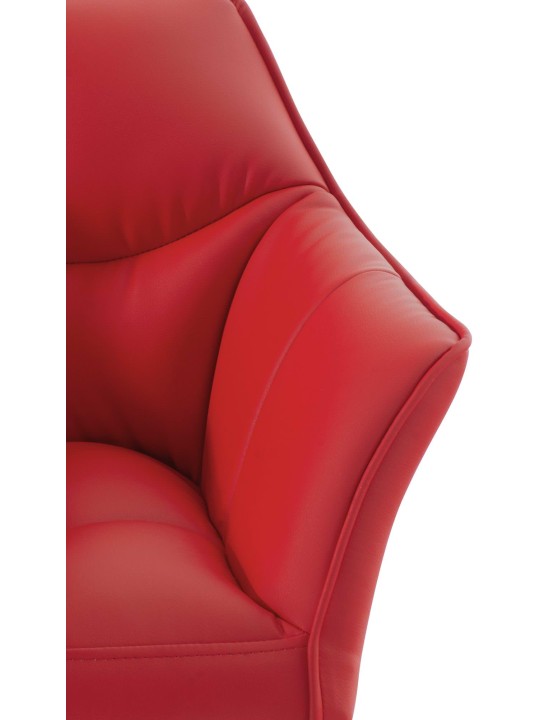 Liggestol Damaso imiteret læder, rød