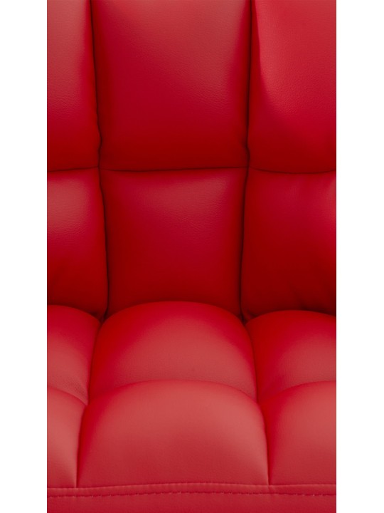 Liggestol Damaso imiteret læder, rød