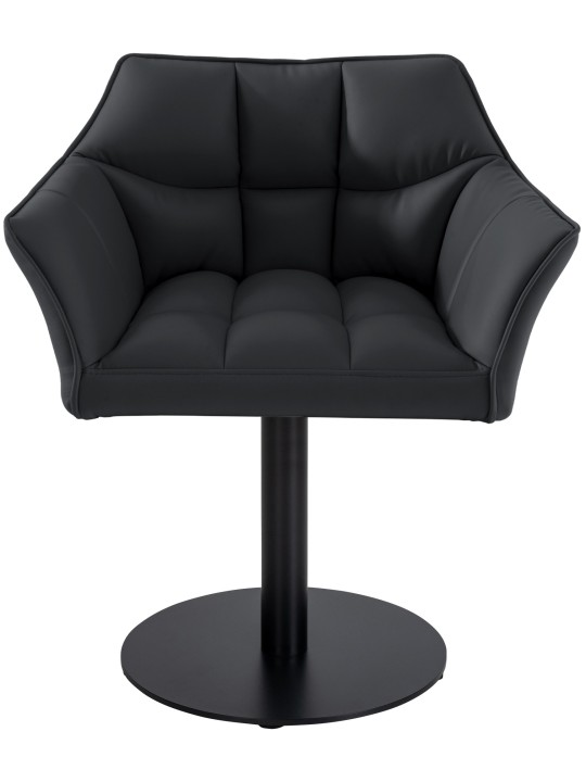 Liggestol Damaso imiteret læder, sort