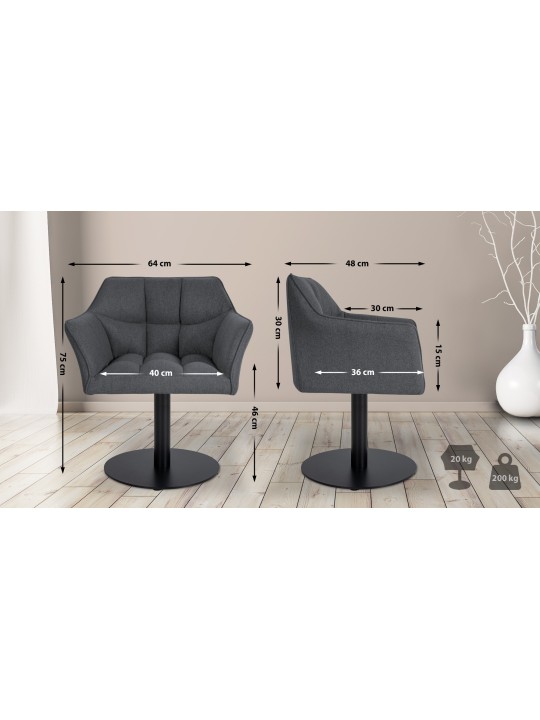 Liggestol Damaso filt, grå