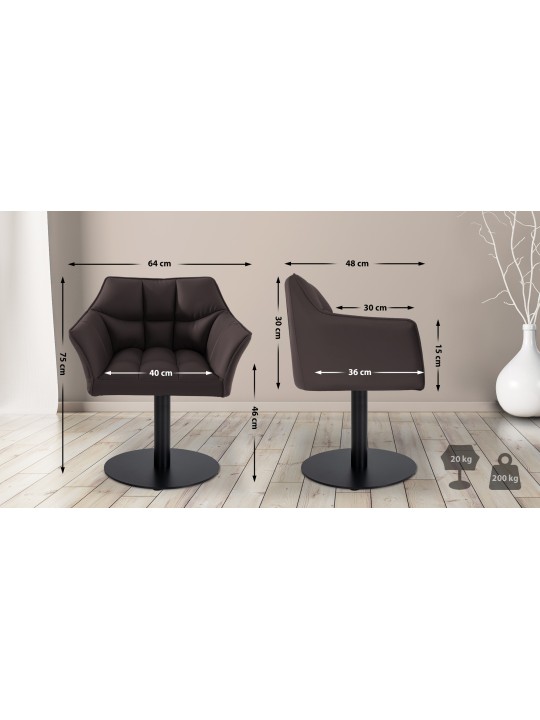 Liggestol Damaso imiteret læder, brun