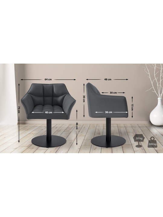 Liggestol Damaso imiteret læder, grå Liggestol Damaso imiteret læder, grå