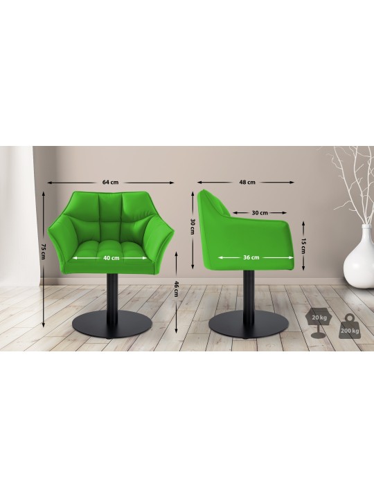 Liggestol Damaso imiteret læder, grøn