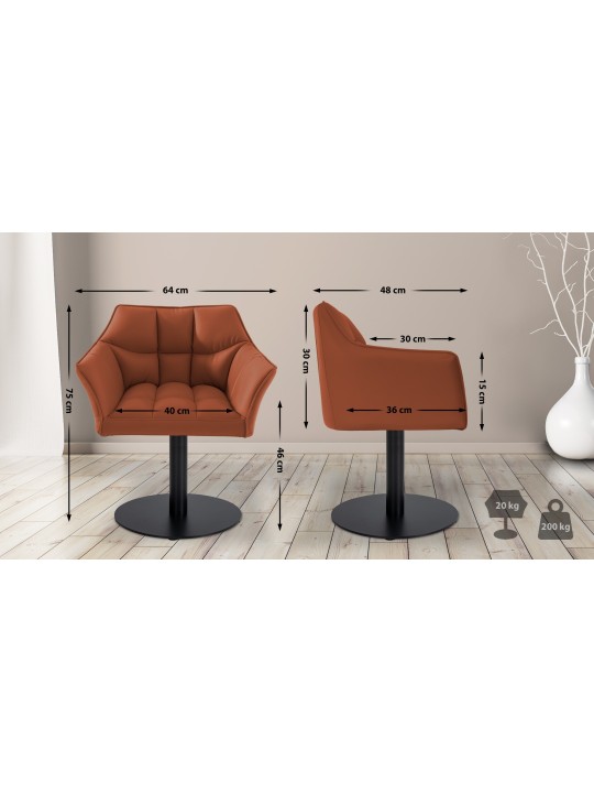 Liggestol Damaso imiteret læder, lysebrun Liggestol Damaso imiteret læder, lysebrun