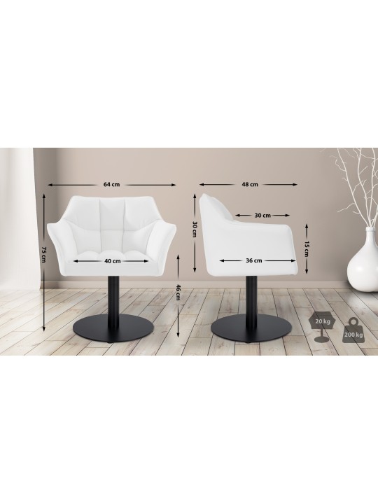 Liggestol Damaso imiteret læder, hvid Liggestol Damaso imiteret læder, hvid