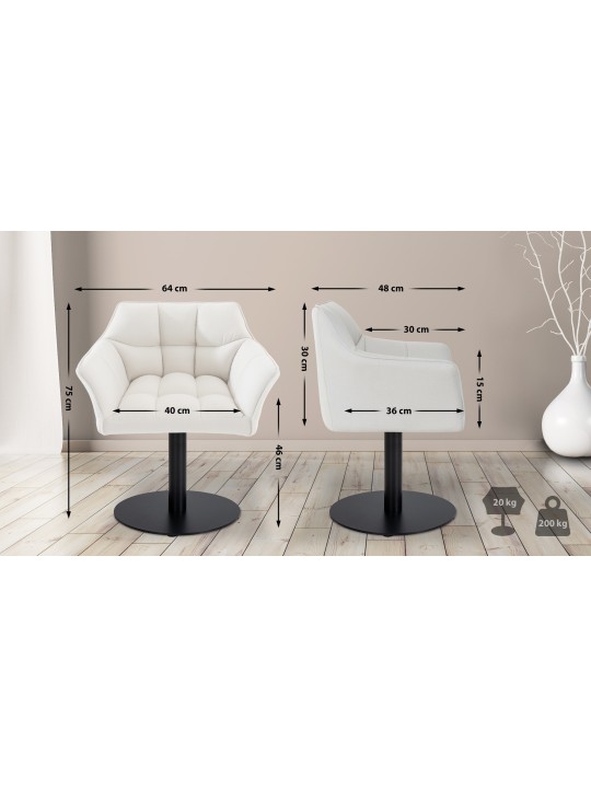 Liggestol Damaso stof, hvid