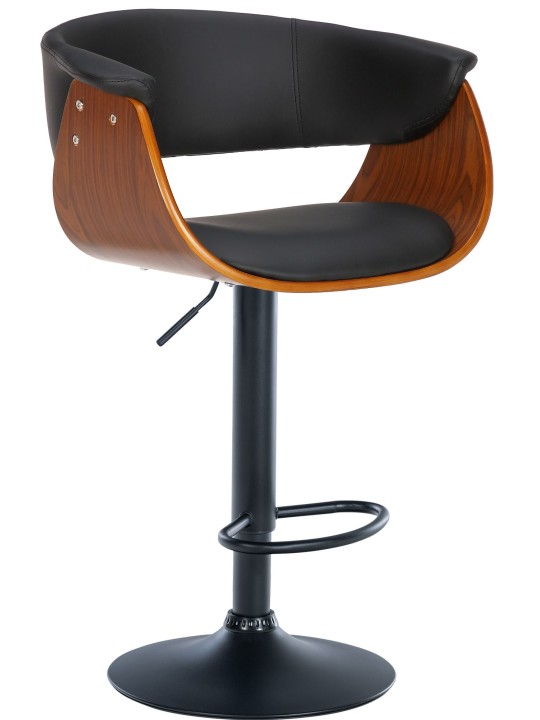 Sæt med 2 barstole Vestal imiteret læder, valnød/sort Sæt med 2 barstole Vestal imiteret læder, valnød/sort