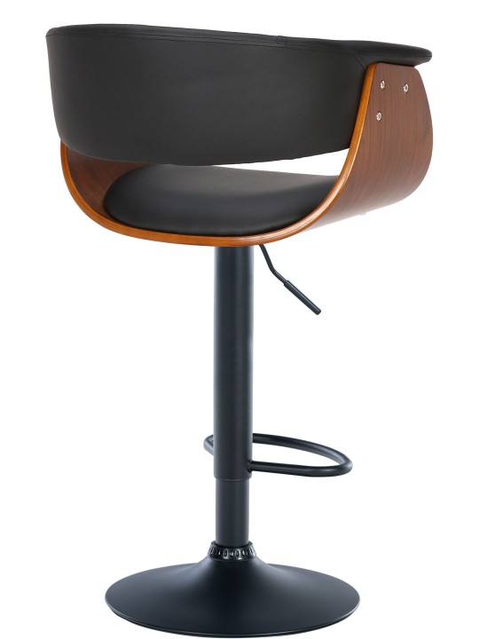 Sæt med 2 barstole Vestal imiteret læder, valnød/sort Sæt med 2 barstole Vestal imiteret læder, valnød/sort