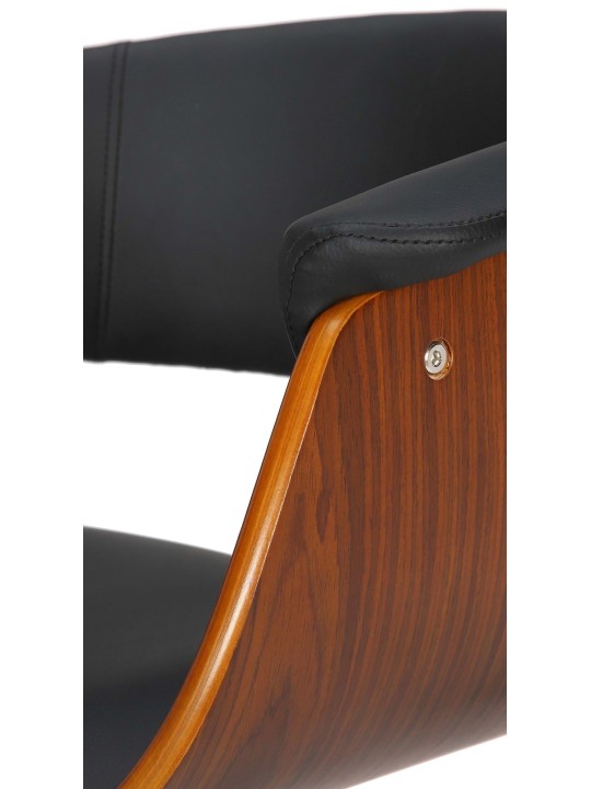 Sæt med 2 barstole Vestal imiteret læder, valnød/sort Sæt med 2 barstole Vestal imiteret læder, valnød/sort