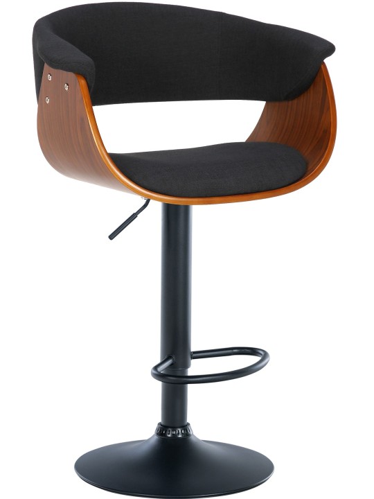 Sæt med 2 barstole Vestal stof, valnød/sort Sæt med 2 barstole Vestal stof, valnød/sort