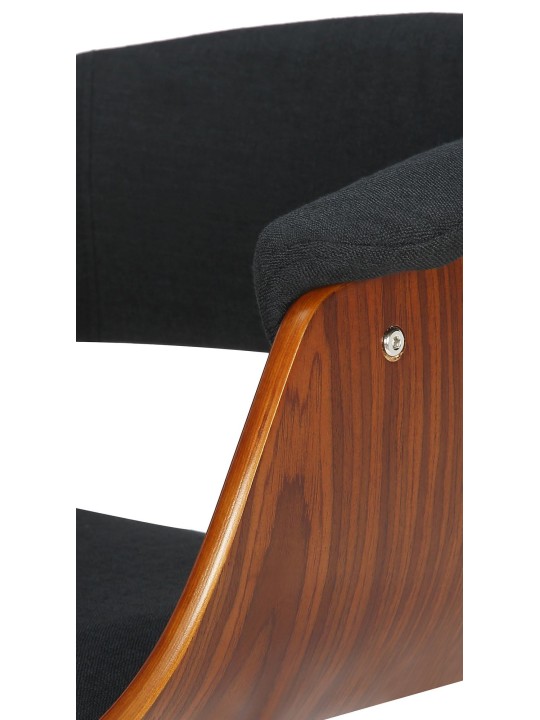 Sæt med 2 barstole Vestal stof, valnød/sort Sæt med 2 barstole Vestal stof, valnød/sort