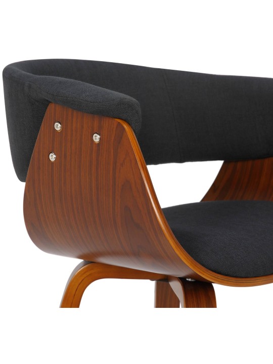 Sæt med 2 stole Bruce stof, valnød/sort Sæt med 2 stole Bruce stof, valnød/sort