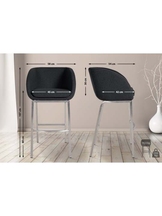 Barstol Rockhill E Filt, antracit