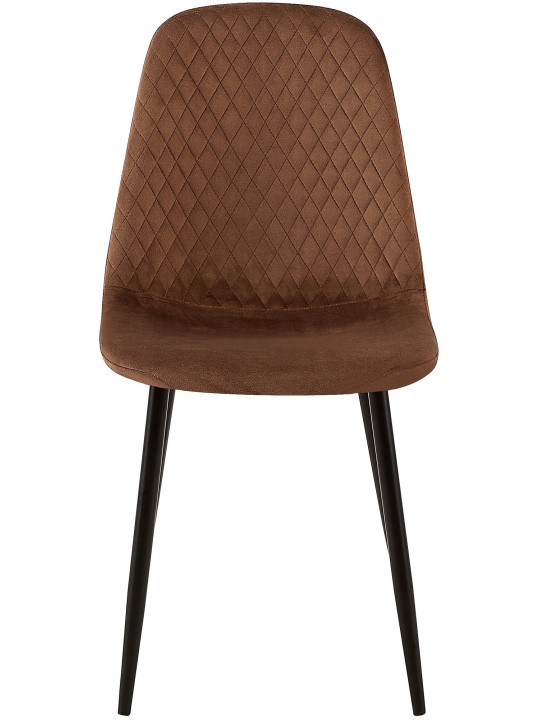 Stol Giverny fløjl, brun