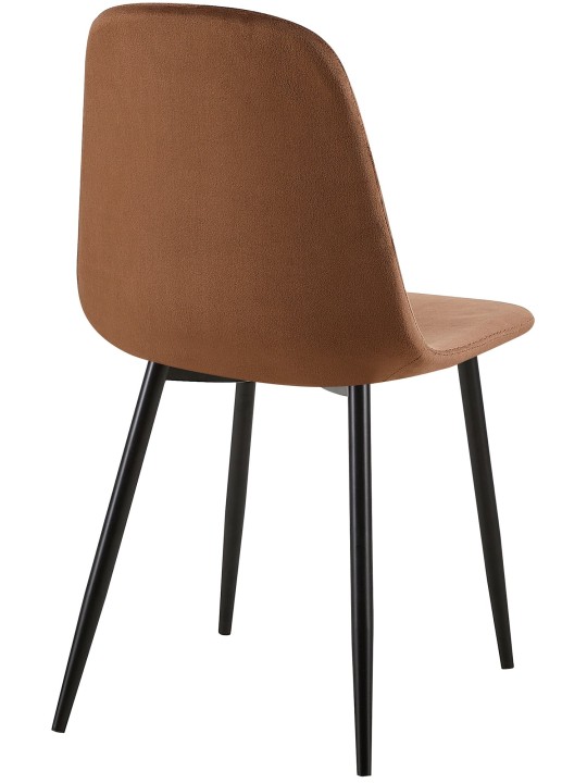 Stol Giverny fløjl, brun