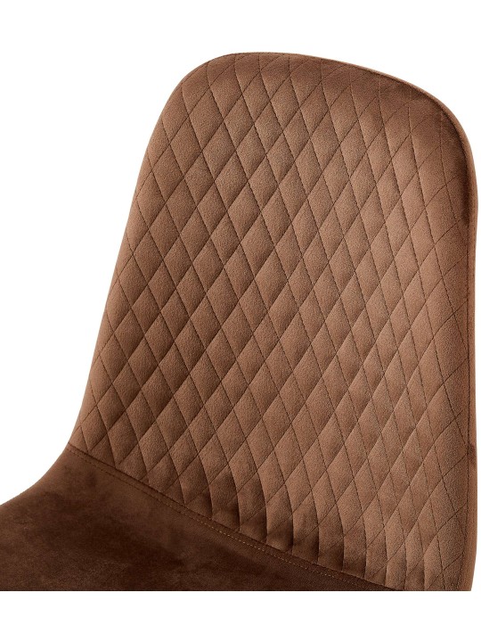 Stol Giverny fløjl, brun