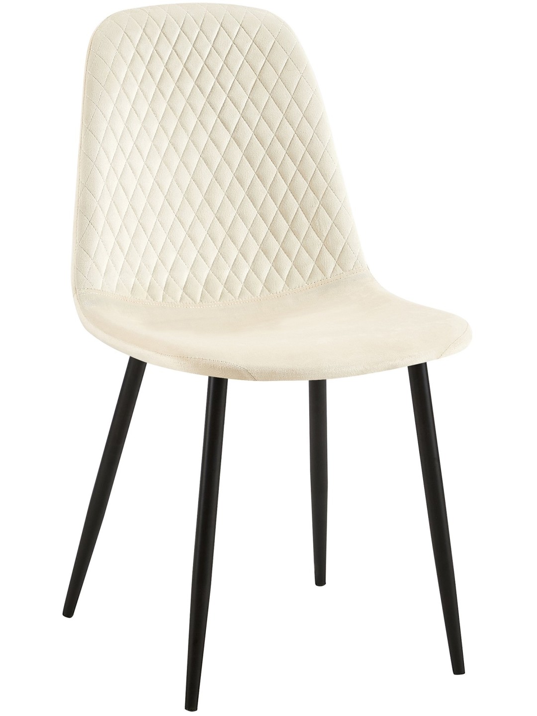 Stol Giverny fløjl, creme