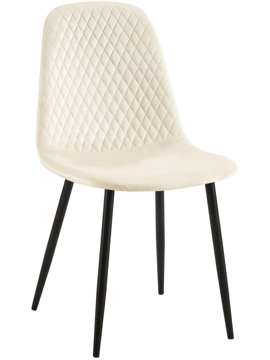 Stol Giverny fløjl, creme