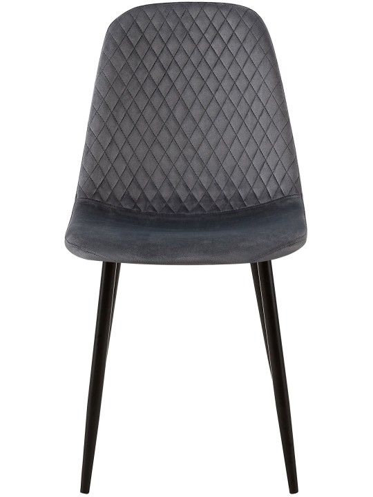 Stol Giverny fløjl, mørkegrå