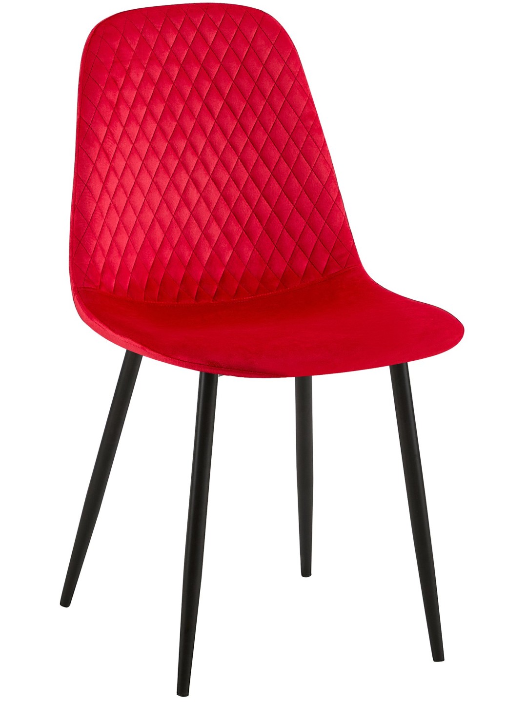 Stol Giverny fløjl, rød