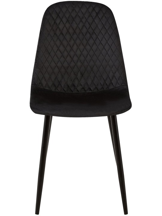 Sæt med 4 stole Giverny velvet, sort