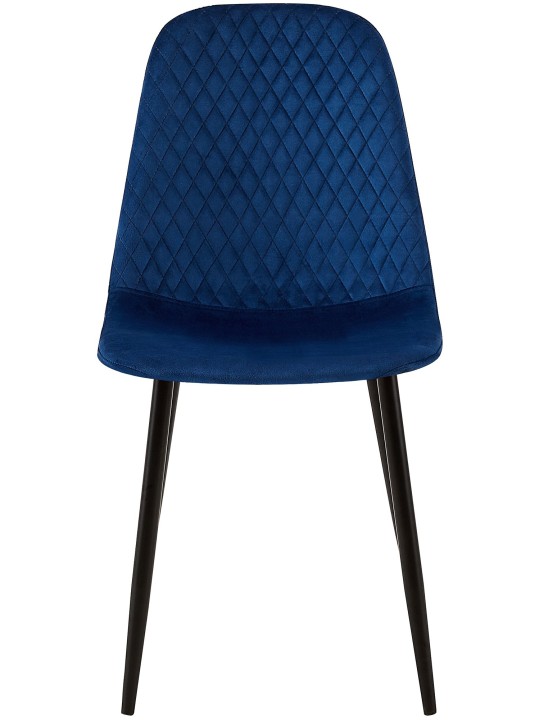 Sæt med 4 stole Giverny velvet, blå