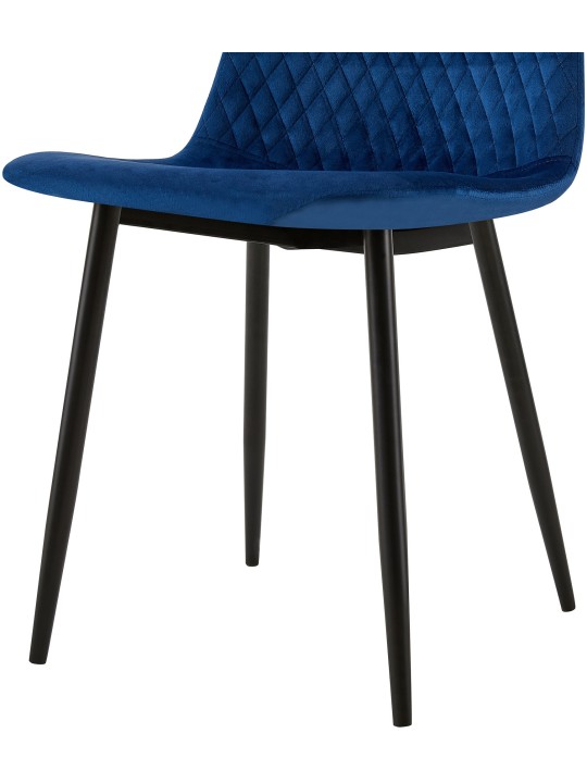 Sæt med 4 stole Giverny velvet, blå