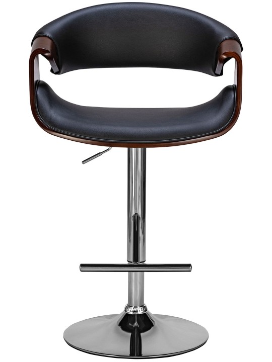 Barstol Foley imiteret læder, valnød/sort