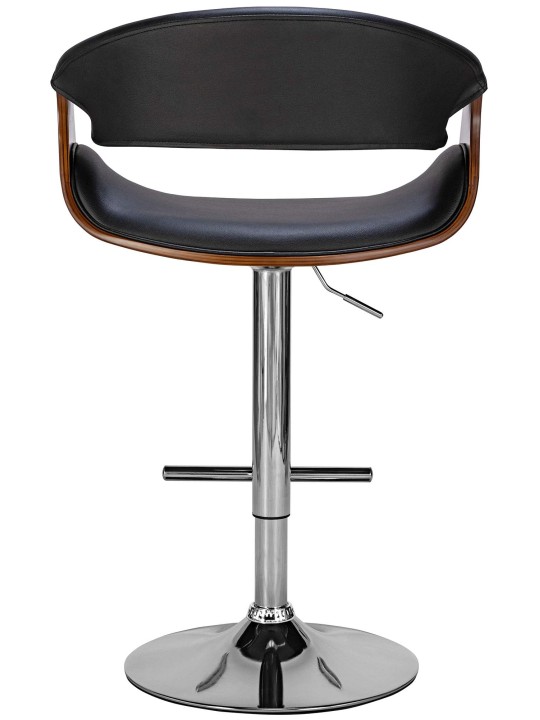 Barstol Foley imiteret læder, valnød/sort