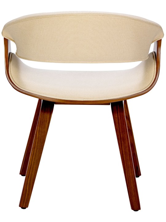 Spisestuestol Foley stof, valnød/creme